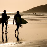Evening surf at Bantham, Devon