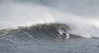 Surfing at Bantham Beach in Devon