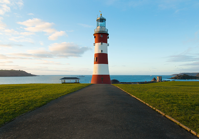 Plymouth Hoe, Smeatons Tower Fine Art Print